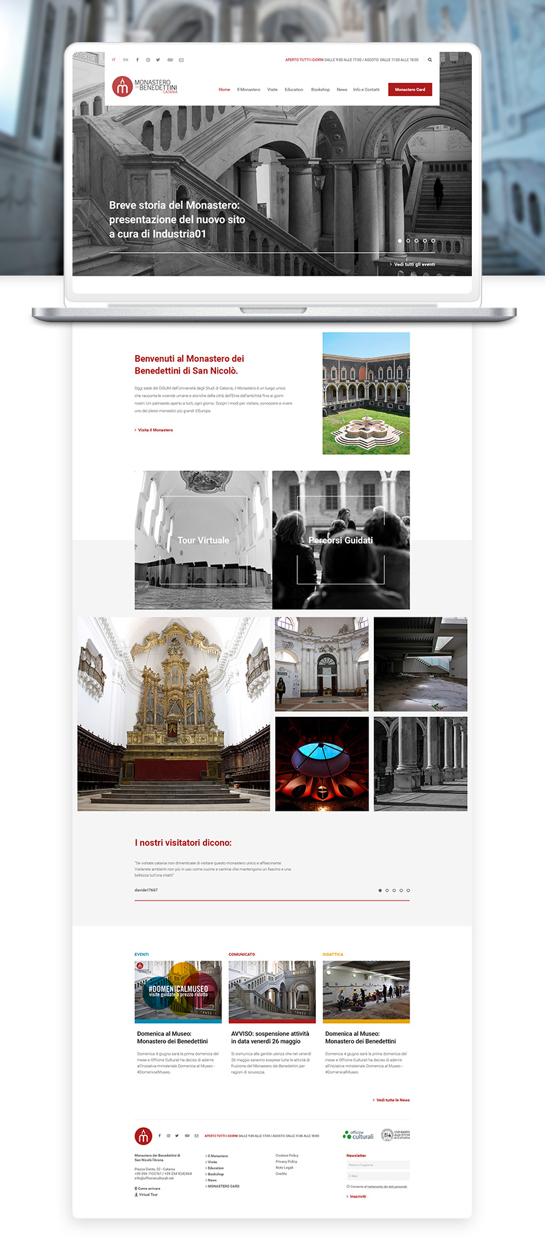 Industria01 realizza il sito web del Monastero dei Benedettini