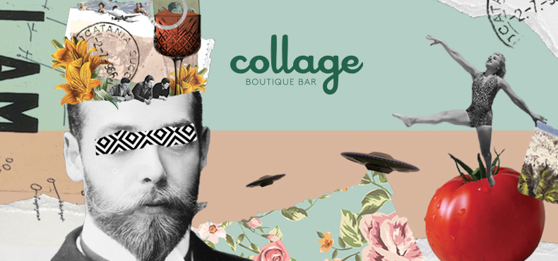 La brand identity di Collage Boutique Bar a cura di Industria01