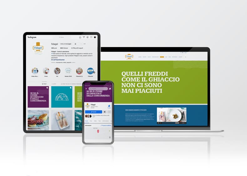 Industria01 cura campagna teaser Fidagel: pesce senza ghiaccio aggiunto
