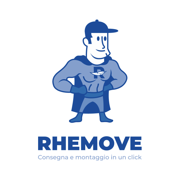 Logo Rhemove, conseng a e montaggio in un click